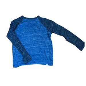 Gap - Blue Long Sleeve Tee with Two-Tone Design.
